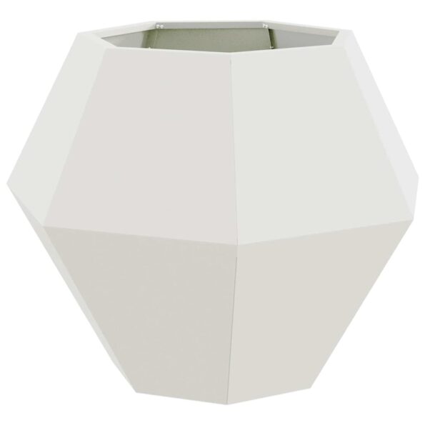 vidaXL Hrantík 2 pcs Biela 75 x 75 x 60 cm Oceľ – Obrázok 5