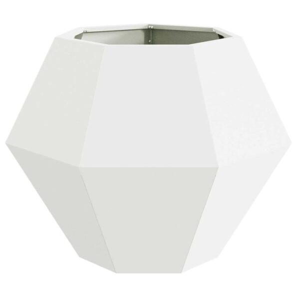 vidaXL Hrantík 2 pcs Biela 75 x 75 x 60 cm Oceľ – Obrázok 6