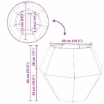 vidaXL Hrantík 2 pcs Antracit 75 x 75 x 60 cm Oceľ – Obrázok 11