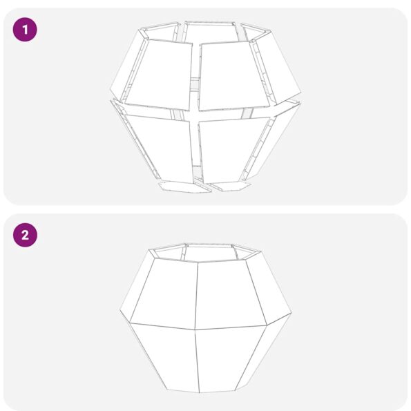 vidaXL Hrantík 2 pcs Olivová zelená 75 x 75 x 60 cm Oceľ – Obrázok 9