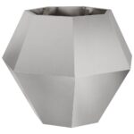 vidaXL Hrantík 2 pcs Strieborná 75 x 75 x 60 cm Nerezová oceľ – Obrázok 5