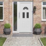 vidaXL Hrantík 2 pcs Čierna 50 x 50 x 40 cm Oceľ