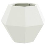vidaXL Hrantík 2 pcs Biela 50 x 50 x 40 cm Oceľ – Obrázok 5