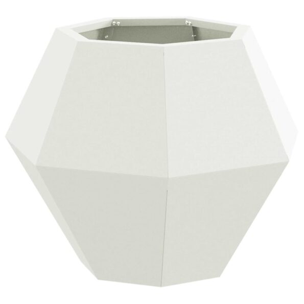 vidaXL Hrantík 2 pcs Biela 50 x 50 x 40 cm Oceľ – Obrázok 5