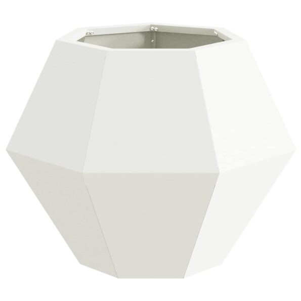 vidaXL Hrantík 2 pcs Biela 50 x 50 x 40 cm Oceľ – Obrázok 6