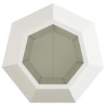 vidaXL Hrantík 2 pcs Biela 50 x 50 x 40 cm Oceľ – Obrázok 7