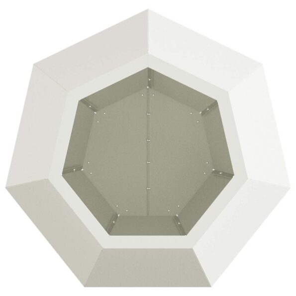 vidaXL Hrantík 2 pcs Biela 50 x 50 x 40 cm Oceľ – Obrázok 7