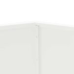 vidaXL Hrantík 2 pcs Biela 50 x 50 x 40 cm Oceľ – Obrázok 8