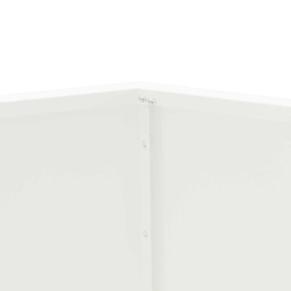 vidaXL Hrantík 2 pcs Biela 50 x 50 x 40 cm Oceľ – Obrázok 8