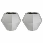 vidaXL Hrantík 2 pcs Strieborná 50 x 50 x 40 cm Nerezová oceľ – Obrázok 2