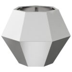 vidaXL Hrantík 2 pcs Strieborná 50 x 50 x 40 cm Nerezová oceľ – Obrázok 6
