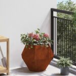 vidaXL Hrantík 2 pcs Hrdzavý 50 x 50 x 40 cm – Obrázok 6