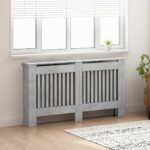 vidaXL Kryt radiátora Betónová šedá 152 x 19 x 81,5 cm – Obrázok 3
