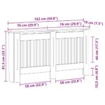 vidaXL Kryt radiátora Dymová dub 152 x 19 x 81,5 cm Kompozitné drevo – Obrázok 10