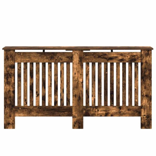 vidaXL Kryt radiátora Dymová dub 152 x 19 x 81,5 cm Kompozitné drevo – Obrázok 4