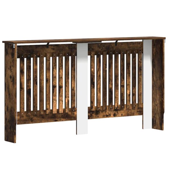 vidaXL Kryt radiátora Dymová dub 152 x 19 x 81,5 cm Kompozitné drevo – Obrázok 6