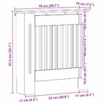 vidaXL Kryt radiátora Dymová dub 78 x 19 x 81,5 cm Kompozitné drevo – Obrázok 10