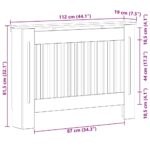 vidaXL Kryt radiátora Betónová šedá 112 x 19 x 81,5 cm – Obrázok 10