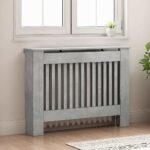 vidaXL Kryt radiátora Betónová šedá 112 x 19 x 81,5 cm – Obrázok 3