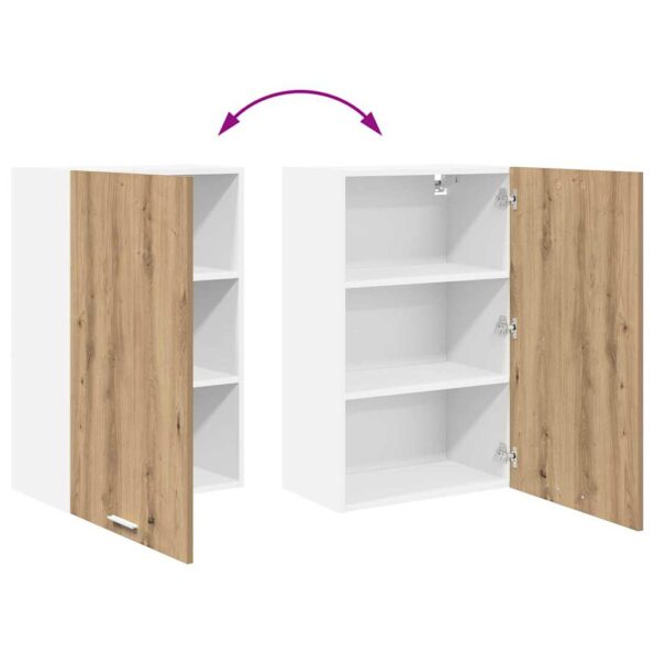 vidaXL Závesná skrinka Riga Remeselný dub a biela 50 x 31 x 80 cm – Obrázok 11