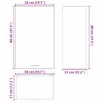 vidaXL Závesná skrinka Riga Remeselný dub a biela 50 x 31 x 80 cm – Obrázok 13