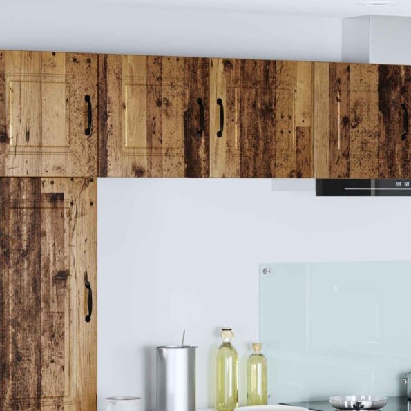 vidaXL Horná kuchynská skrinka s poličkou Staré drevo 40 x 31 x 40 cm – Obrázok 10