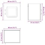 vidaXL Horná kuchynská skrinka s poličkou Staré drevo 40 x 31 x 40 cm – Obrázok 9