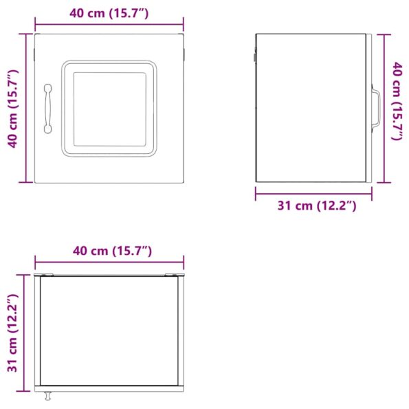 vidaXL Horná kuchynská skrinka s poličkou Staré drevo 40 x 31 x 40 cm – Obrázok 9