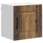 vidaXL Horná kuchynská skrinka s poličkou Staré drevo 40 x 31 x 40 cm – Obrázok 11