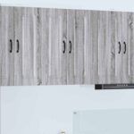 vidaXL Horná kuchynská skrinka s poličkou Sivý Sonoma 30 x 31 x 80 cm – Obrázok 9