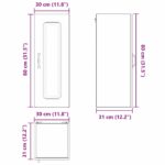 vidaXL Horná kuchynská skrinka s poličkou Sivý Sonoma 30 x 31 x 80 cm – Obrázok 8
