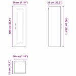 vidaXL Horná kuchynská skrinka Biela 30 x 31 x 100 cm Kompozitné drevo – Obrázok 8