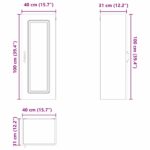 vidaXL Horná kuchynská skrinka Vysoký lesk bielej 40 x 31 x 100 cm – Obrázok 8