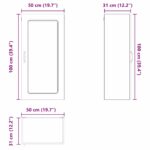 vidaXL Horná kuchynská skrinka s poličkou Dymová dub 50 x 31 x 100 cm – Obrázok 8