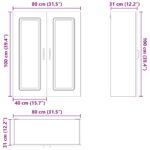 vidaXL Horná kuchynská skrinka s poličkou Hnedý dub 80 x 31 x 100 cm – Obrázok 6