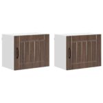vidaXL Doska umývačky Lucca 2 pcs Hnedý dub 50 x 31 x 40 cm – Obrázok 9