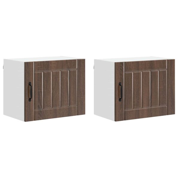 vidaXL Doska umývačky Lucca 2 pcs Hnedý dub 50 x 31 x 40 cm – Obrázok 9