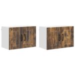 vidaXL Horná kuchynská skrinka 2 pcs Tmavý dub 60 x 31 x 40 cm – Obrázok 8