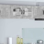 vidaXL Horná kuchynská skrinka Betónová šedá 80 x 31 x 40 cm – Obrázok 7