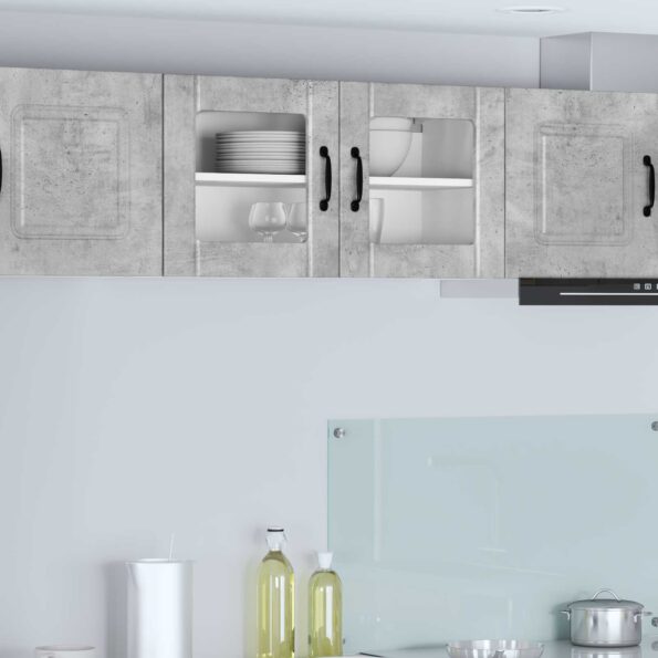 vidaXL Horná kuchynská skrinka Betónová šedá 80 x 31 x 40 cm – Obrázok 7