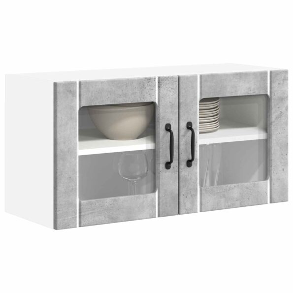 vidaXL Horná kuchynská skrinka Betónová šedá 80 x 31 x 40 cm – Obrázok 9