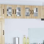 vidaXL Horná kuchynská skrinka 2 pcs Sonoma dub 60 x 31 x 40 cm – Obrázok 7