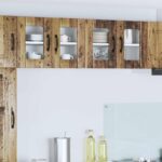 vidaXL Horná kuchynská skrinka 2 pcs Staré drevo 60 x 31 x 40 cm – Obrázok 7