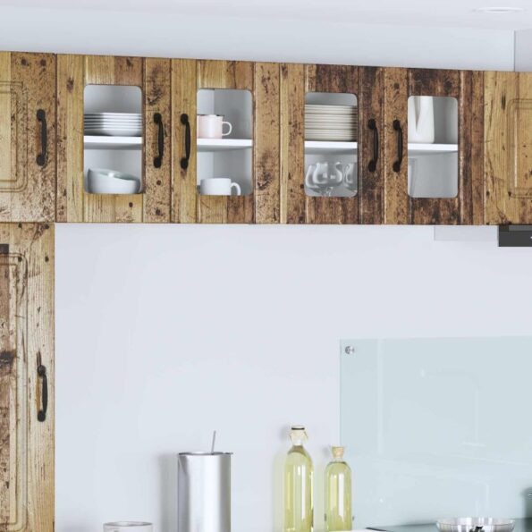 vidaXL Horná kuchynská skrinka 2 pcs Staré drevo 60 x 31 x 40 cm – Obrázok 7