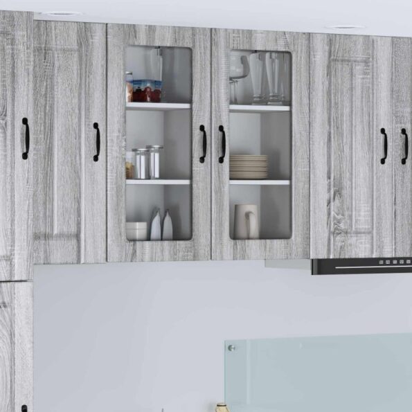 vidaXL Doska umývačky Lucca 2 pcs Sivá sonoma 40 x 31 x 80 cm – Obrázok 7