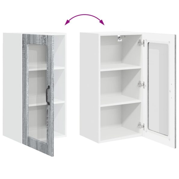 vidaXL Doska umývačky Lucca 2 pcs Sivá sonoma 40 x 31 x 80 cm – Obrázok 13