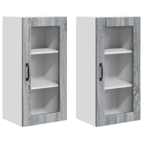 vidaXL Doska umývačky Lucca 2 pcs Sivá sonoma 40 x 31 x 80 cm – Obrázok 8