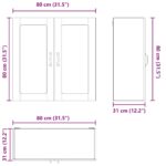 vidaXL Horná kuchynská skrinka s poličkou Dymová dub 80 x 31 x 80 cm – Obrázok 6