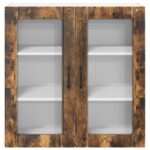 vidaXL Horná kuchynská skrinka s poličkou Dymová dub 80 x 31 x 80 cm – Obrázok 12