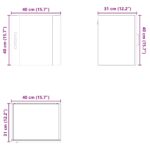 vidaXL Horná kuchynská skrinka Čierna 40 x 31 x 40 cm Kompozitné drevo – Obrázok 8